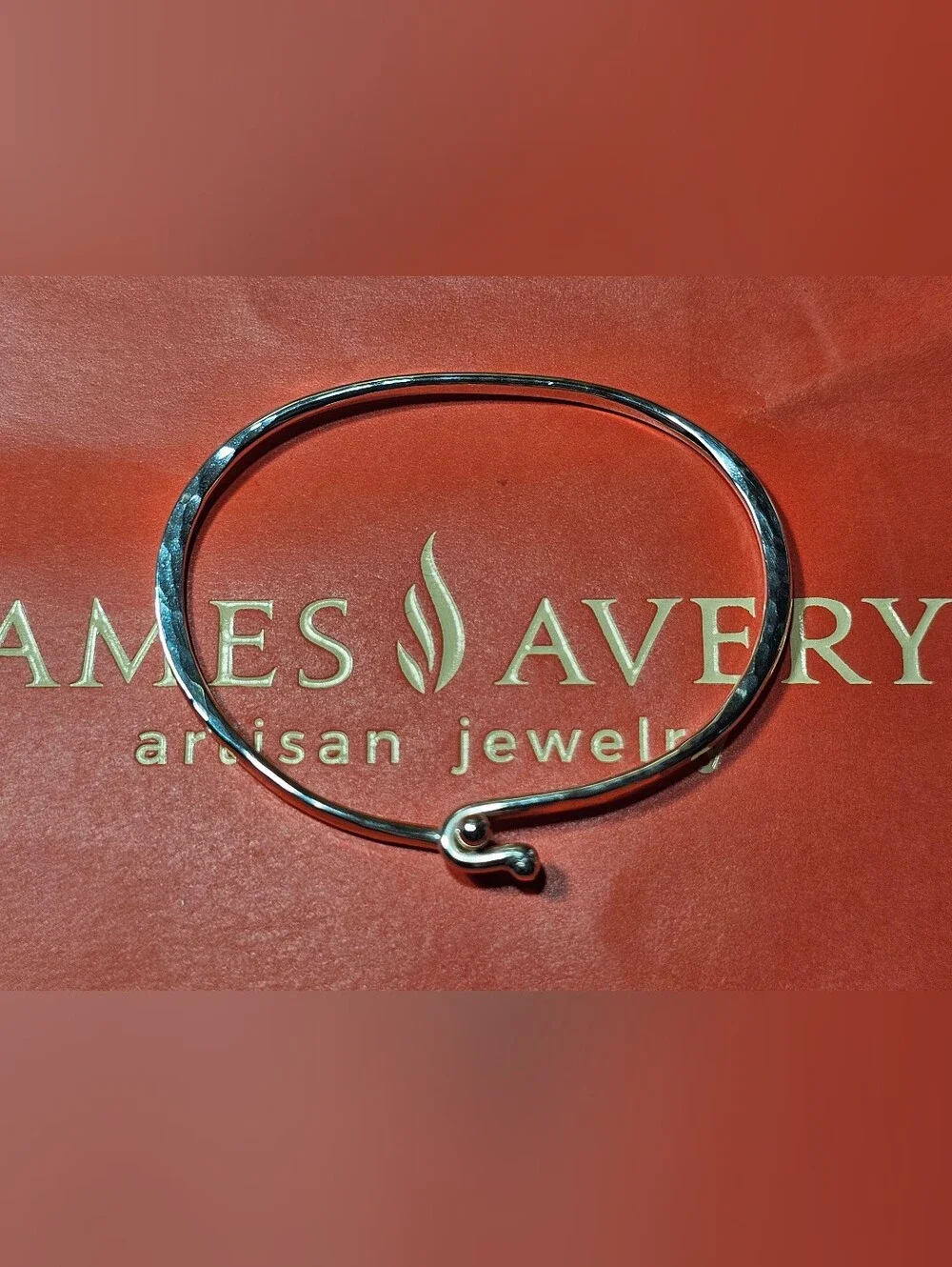 James Avery Sterling Hammered Hook-On Bracelet